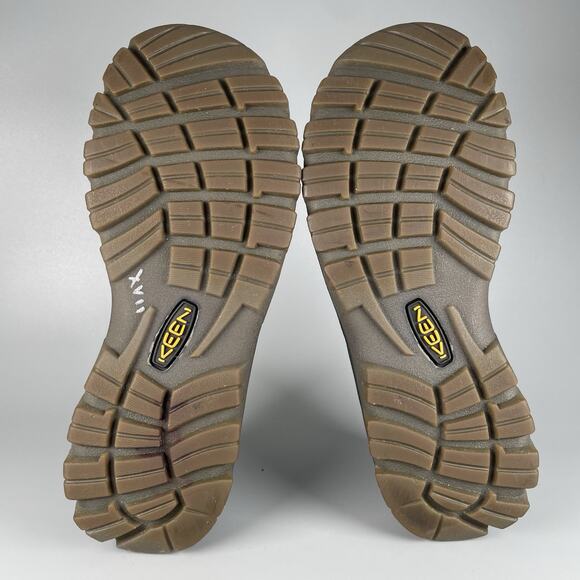 Keen Austin Men’s 10 Black Leather Casual Slip On Hiking Outdoor Shoes Comfort - Picture 4 of 9